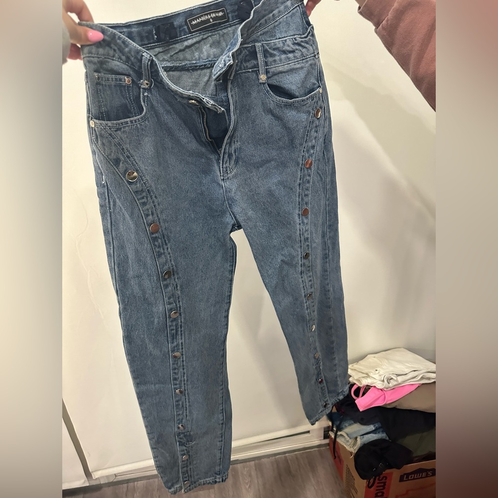 Maniere de Voir jeans with button. UK size 8